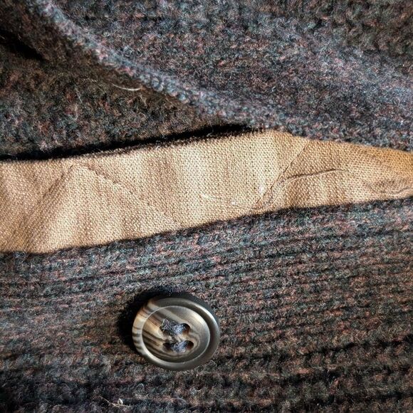 Anthropologie sleeping on snow Mocha Brown Wool cardiganwith removable hood sz s - Picture 6 of 8